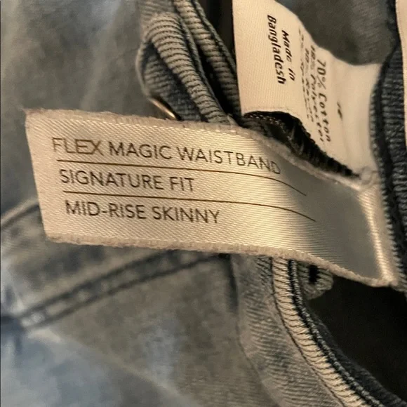 LANE BRYANT UGC Women’s Size 16 Blue Mid-Rise Skinny Jeans signature fit - Picture 4 of 10